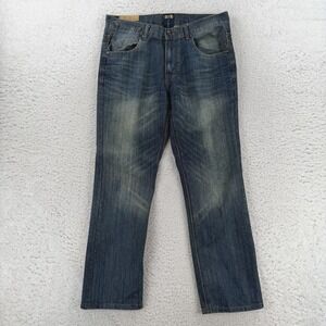 VTG Fusai Jeans Mens 34x30 Blue Medium Wash Straight Leg Denim Pants Casual Y2K